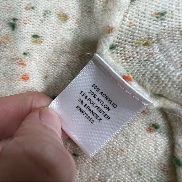 Margeaux & Ellie Speckled Rainbow Open Front Cardigan Size Medium - Picture 6 of 11